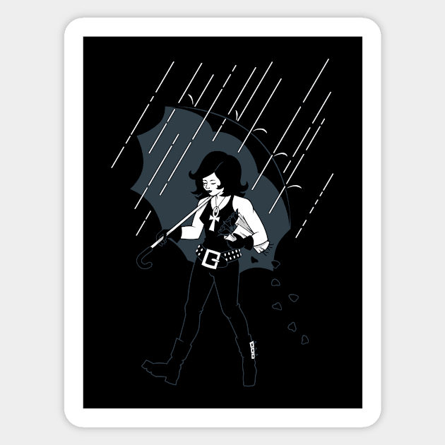 Endless Death - Morton Salt Girl - Goth Sticker by Nemons